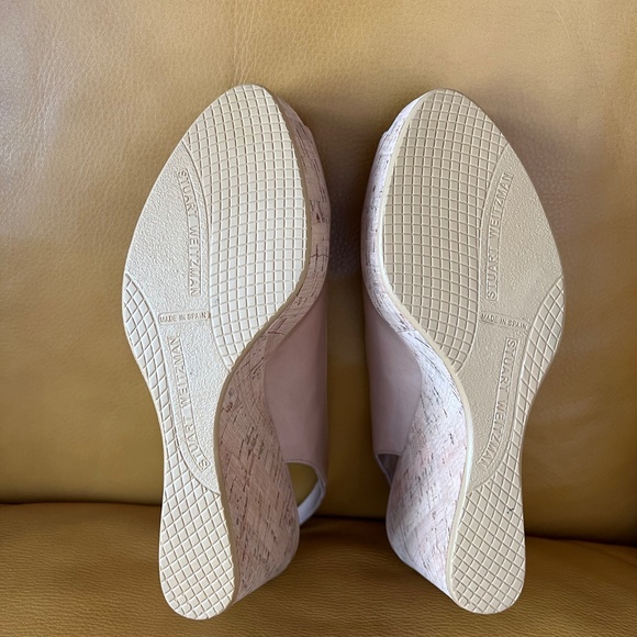 Stuart Weitzman Size 9 Adobe Aniline Cork Wedges - Picture 4 of 5